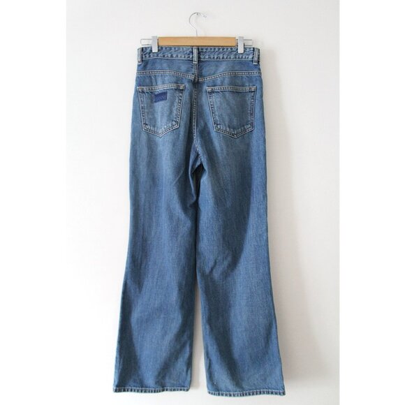 GANNI Magny Wide-Leg High-Rise Jeans 31" / Size 27 / Mid Blue Vintage - Picture 5 of 11